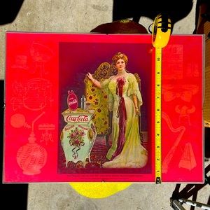 Vintage framed Coca Cola advertising. Circa 1903 “Lillian Norton Nordica”.